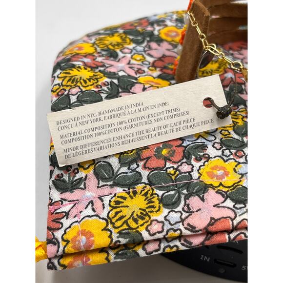 Deepa Gurnani Valli White Faux Pearl Orange/Yellow Multi  Peyote Cuff‎ Bracelet - Picture 6 of 8